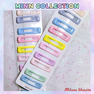 KẸP TÓC MÁI, KẸP TÓC VUÔNG TRƠN CAO CẤP - TONE MÀU PASTEL CHO NỮ - 1 CÁI (ẢNH THẬT)