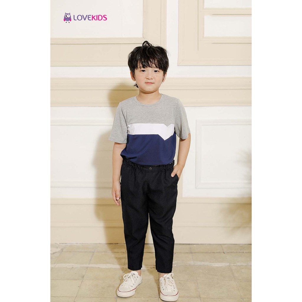 [MINIU] Áo thun bé trai phối màu xanh - xám MNB20ST004 - Lovekids