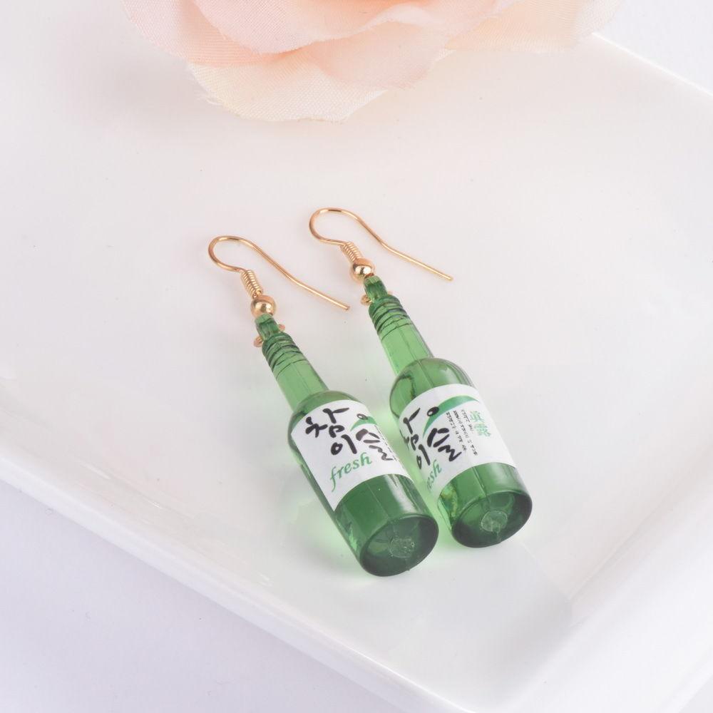 1 Đôi Bông Tai Hình Chai Rượu Sáng Tạo Thời Trang Hàn Quốc