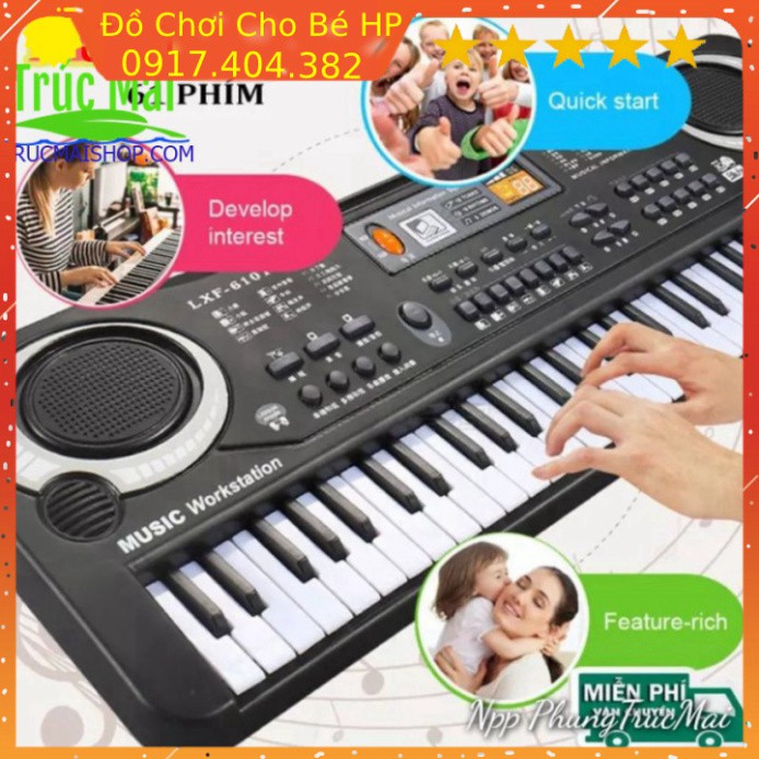 [SIÊU SALE] [ FREE SHIP ] Mua Đàn Piano - Bé Học Đàn Tại Nhà - Đàn Organ Cho Người Lớn Và Trẻ Em MQ-6106 - Bh 12 thang ✅