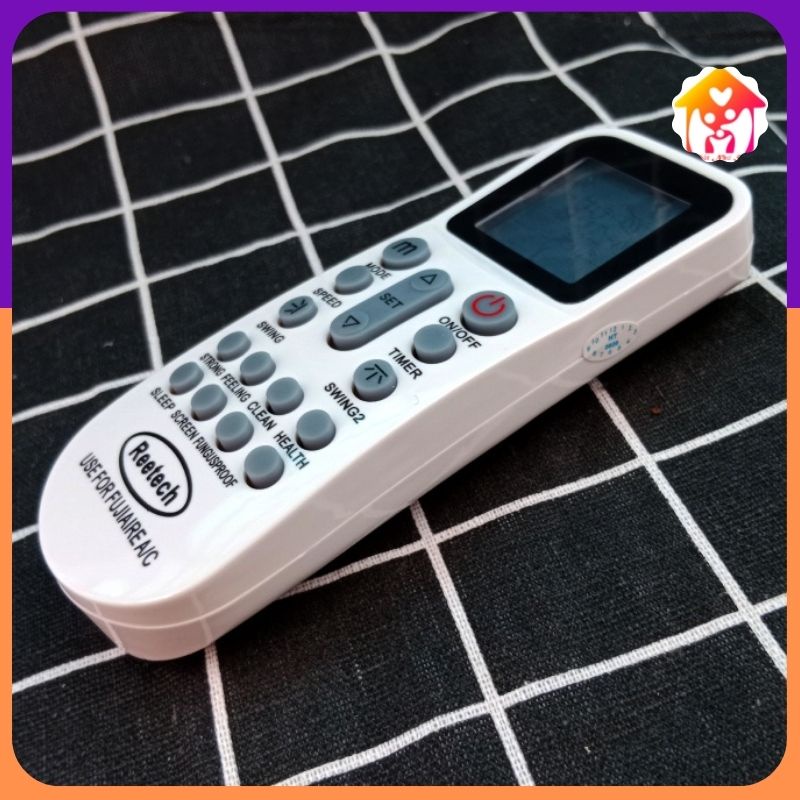 Điều Khiển Điều Hòa Máy Lạnh REETECH  Bụng Cong Mặt Đen
