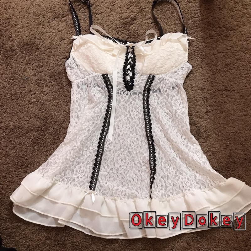 Áo sơ mi không tay cổ chữ V phối ren và nơ phong cách đường phố dành cho nữ