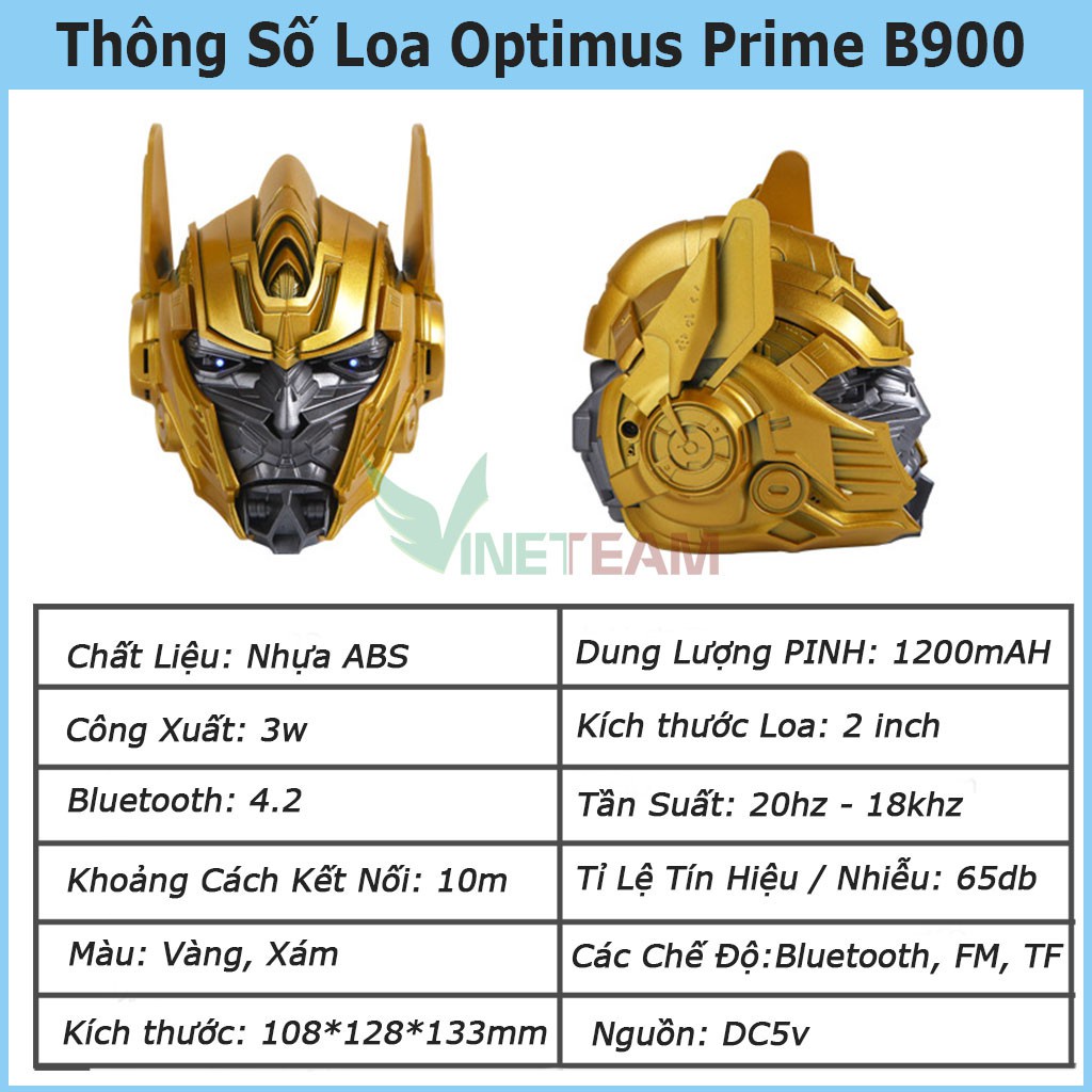 ,Đài FM Sống Động Loa Bluetooth optimus prime b900 Độc Lạ,Siêu Trầm Âm Thanh Vòm Hỗ Trợ Thẻ Nhớ -DC3937