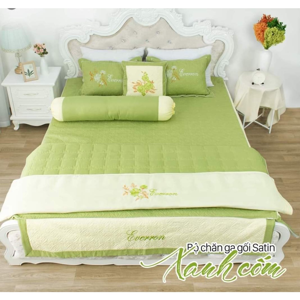 Vỏ gối đầu Cotton satin trần bông nhiều màu - 45cm x 65cm