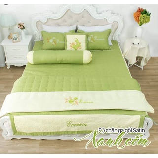 Vỏ gối đầu Cotton satin trần bông nhiều màu - 45cm x 65cm (được chọn màu)