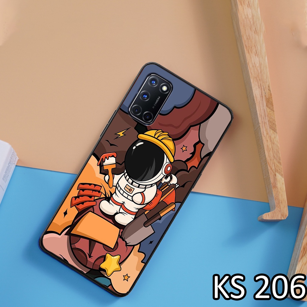 Ốp lưng Oppo A54 (4G/5G) - Oppo A55 (4G/5G) - Oppo A74 (4G/5G) - Oppo A76 in hình Phi hành gia siêu dễ thương