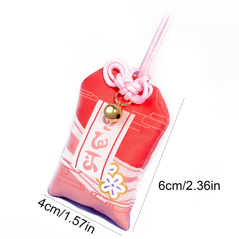 Móc Khóa Cầu Nguyện Thêu Hoa Genshin Impact Zhongli Xiao Yae Miko Cầu Nguyện Omamori