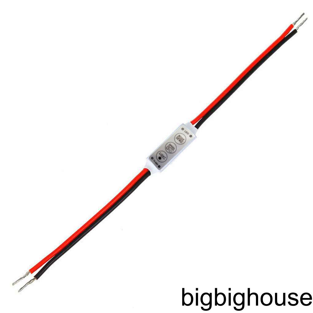 [Biho] Mini 12V LED Strip Light Dimmer Controller With On Off Switch For 3528 5050 New