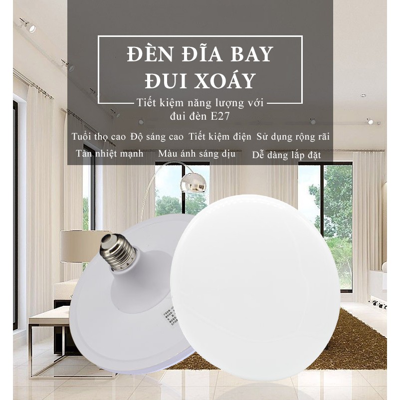 [GiáSốc]Đèn LED đĩa bay 18W siêu sáng, siêu tiết kiệm điện năng giá rẻ tại TPHCM