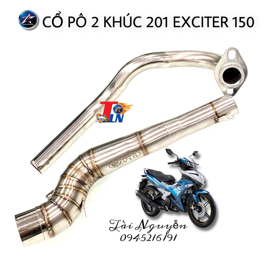 CỔ PÔ INOX 2 KHÚC CHO EXCITER 150