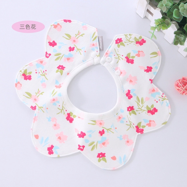 Yếm Ăn Cotton 8 Lớp Xoay 360 Độ Cho Bé