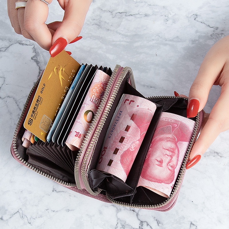 Ví nữ mini da cầm tay thời trang hàng đẹp, 2 ngăn khoá riêng biệt, nhiều màu sắc lựa chọn