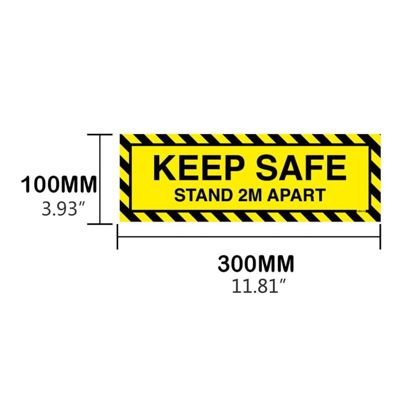 Set 5 Tấm Đề Can 2M In Chữ Keep Safe Đứng Dán Trang Trí Xe Buýt / Văn Phòng