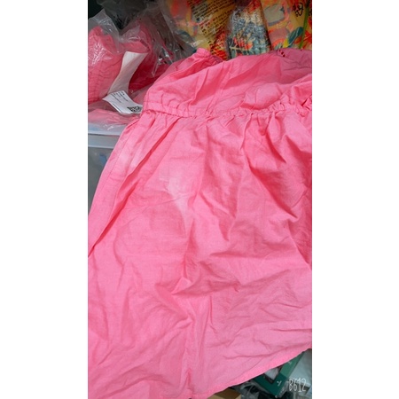 Váy 2 dây đục lỗ hồng HM H&M size 1.5-2, 2-3y_hàng chính hãng Anh