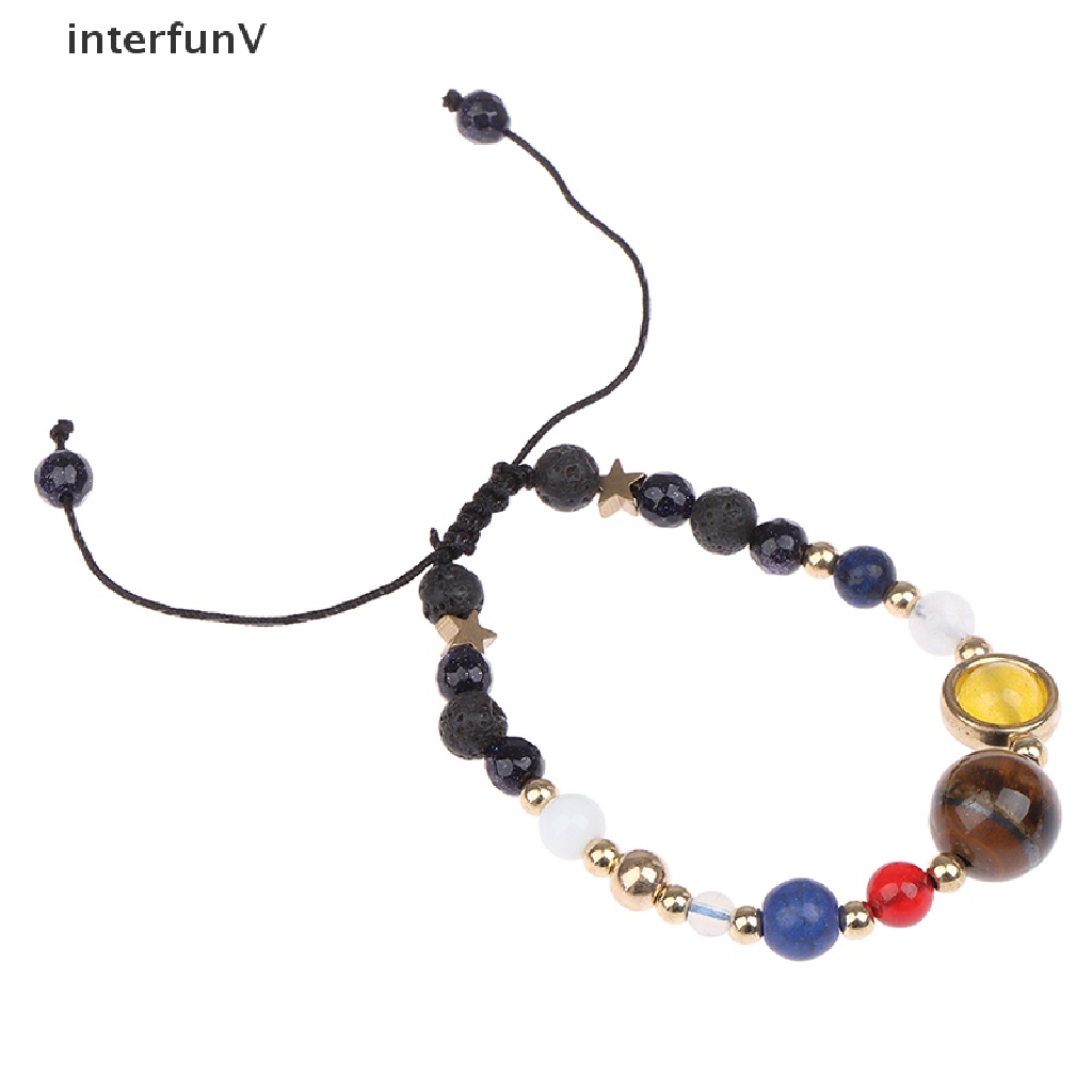 [InterfunV] Vòng Tay Chuỗi Hạt Đá Tám Hành Tinh Hệ Mặt Trời Quà Tặng