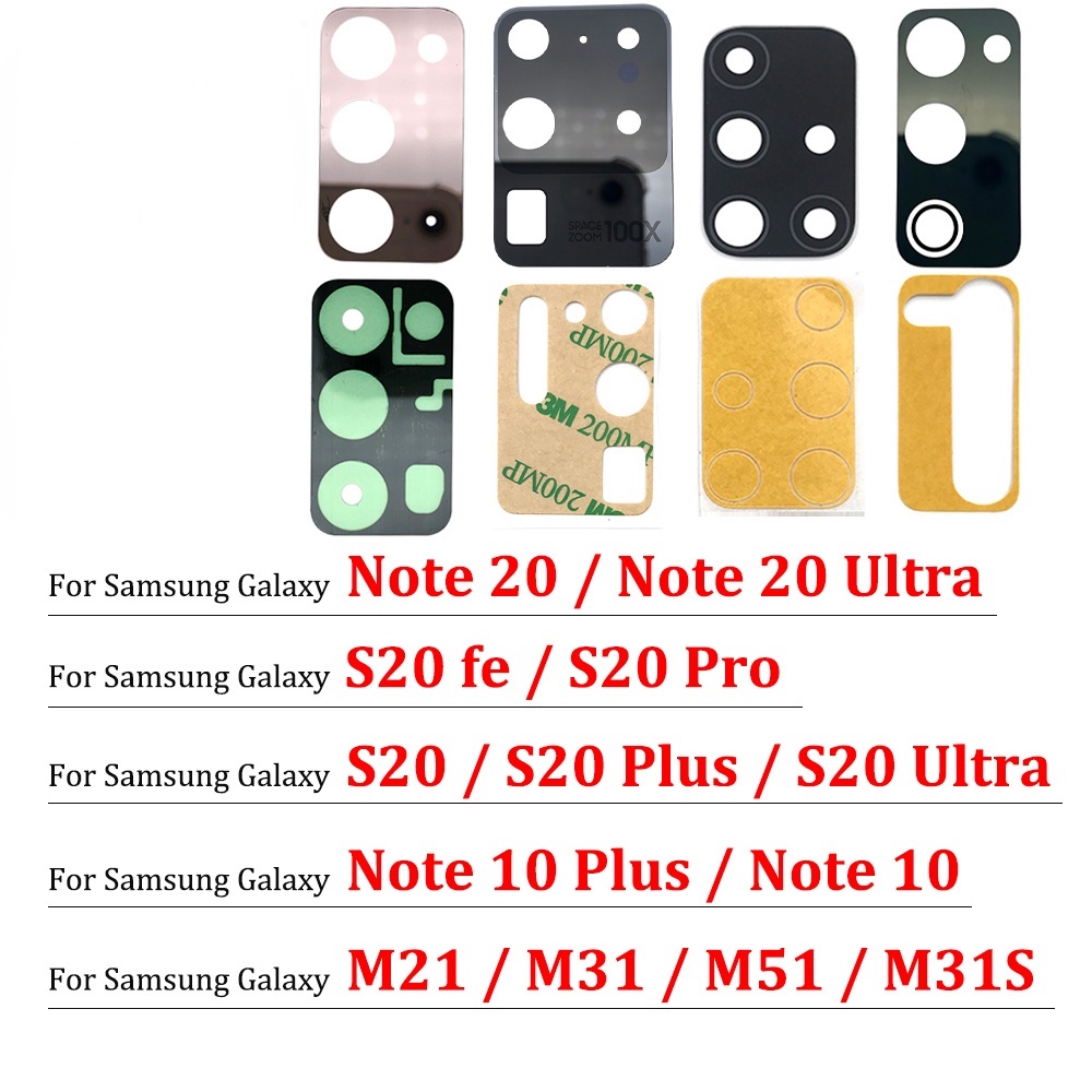 Phụ Kiện Ống Kính Camera Sau Thay Thế Cho Samsung Galaxy M21 M31S M51 Note 20 Ultra S20 fe Pro Note 10 Plus