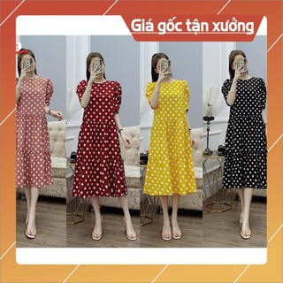 Váy Bầu Đẹp Chấm Bi ( ảnh thật) (shop Tatoco)