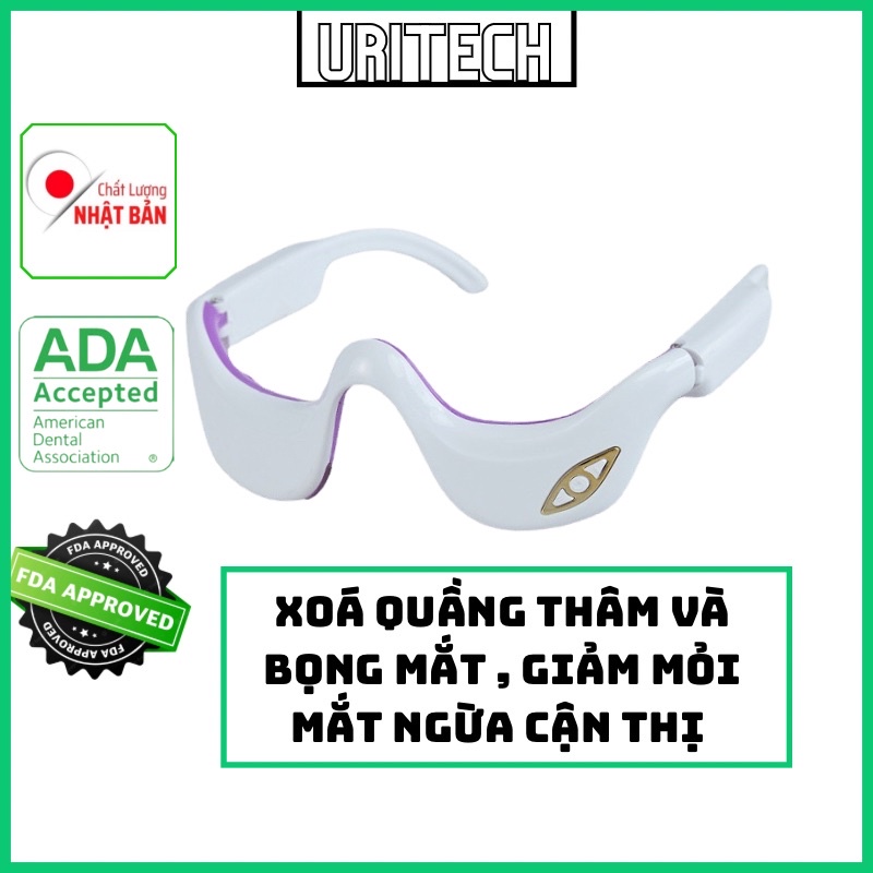 Máy massage mắt URI-K88 chống cận thị xoá quầng thâm và bọng mắt với công nghệ litugen và Microcurrent Facial