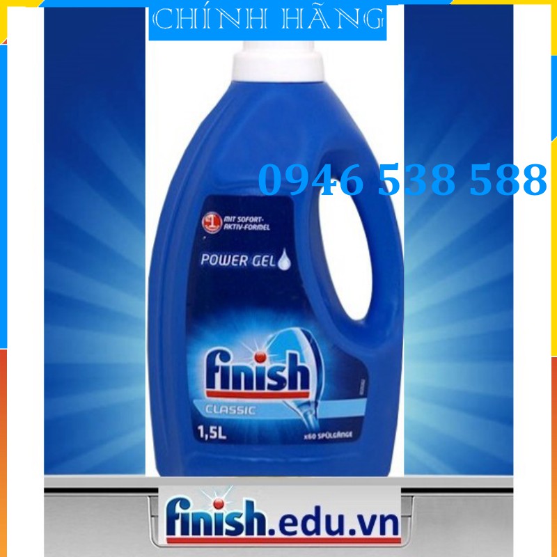  Xà phòng rửa bát Finish Gel 1.5L dùng cho Máy rửa Bát