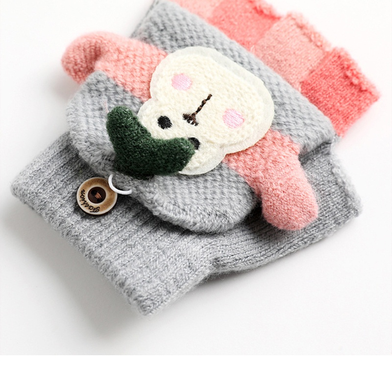 Găng Tay Len Hở Ngón Co Giãn 10 5cm Dễ Thương Dành Cho Bé Trai Gái