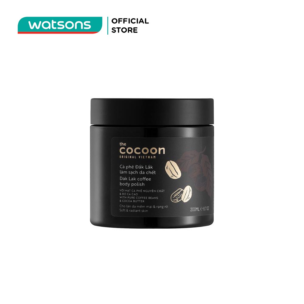 Tẩy Da Chết Cocoon Dak Lak Coffee Body Polish Từ Cà Phê Đak Lak 200ml