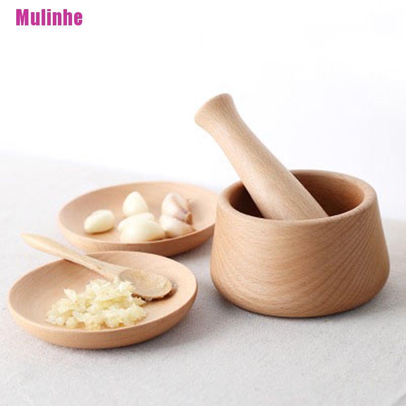 [Mulinhe] Dụng Cụ Nghiền Tỏi Hữu Cơ Bằng Gỗ Cho Nhà Bếp