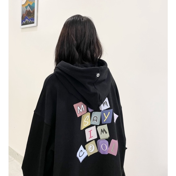 Áo Khoác MOM SAYS I'M COOL- Hoodie - Local Brand Unisex- CANVA- ĐEN