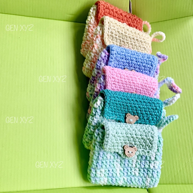 Ví bóp mini bằng len để thẻ ATM Gen xyz