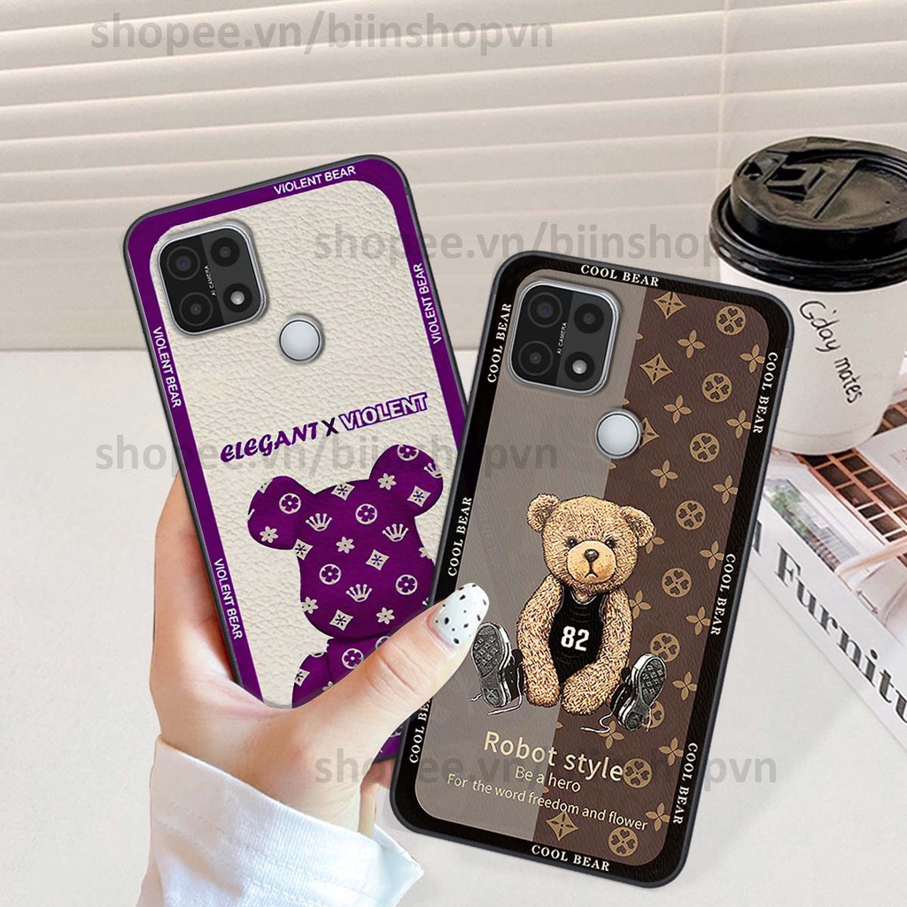 Ốp Oppo A15 / A15s hình gấu bear brick đẹp độc lạ, thời trang, cá tính
