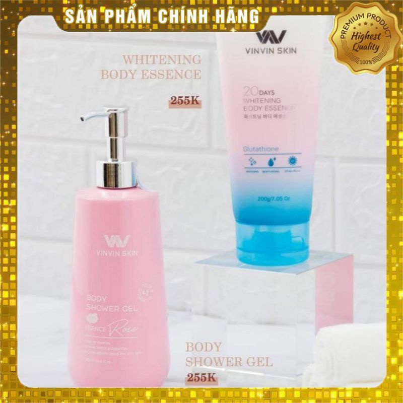 [Chính Hãng] COMBO Truyền Trắng Da Toàn Thân Cao Cấp VINVIN SKIN - trẻ hóa da tối ư