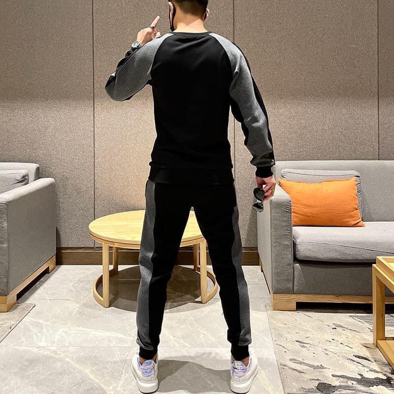 Bộ Nỉ Thu Đông Thể Thao Nam bộ nỉ nam phối viền xám