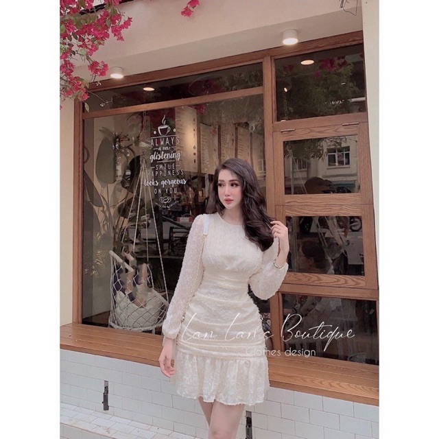 VÁY NHÚM HOA NỔI 3D ĐUÔI CÁ | BigBuy360 - bigbuy360.vn