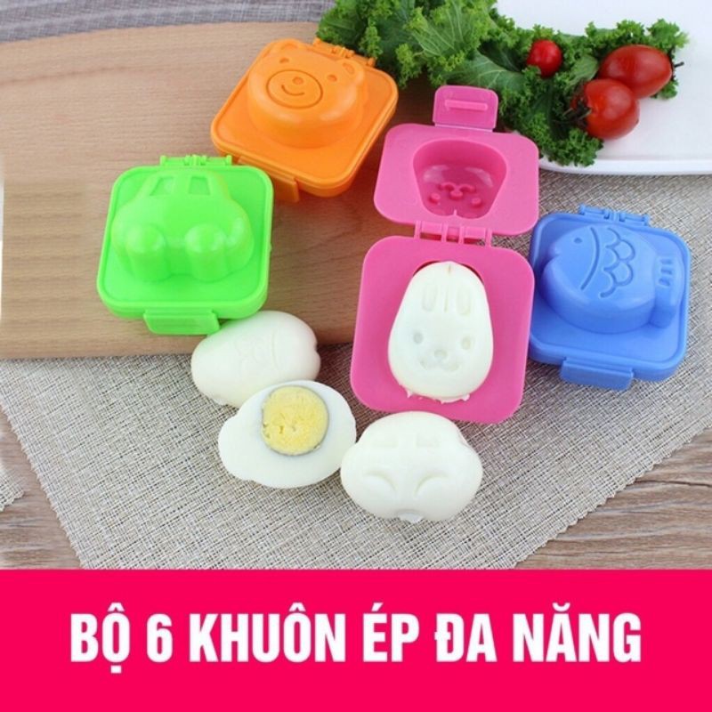 Bộ 6 Khuôn Ép Cơm,... Kiểu Nhật Tạo Hình Đáng Yêu Giúp Bé Thích Thú Khi Ăn Dặm