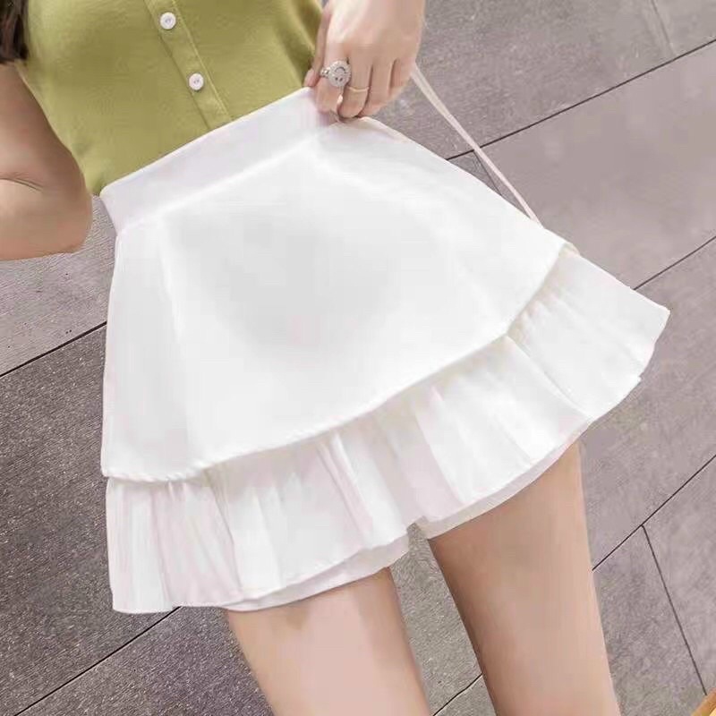 Chân váy 2 tầng form ngắn  sexy, chân váy xòe ngắn xếp ly 2 lớp có quần trong [Quảng Châu cao cấp] | BigBuy360 - bigbuy360.vn