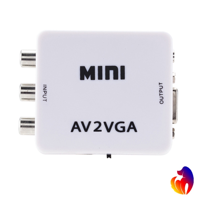 Blackhole Mini HD AV2VGA Video Converter Convertor Box AV RCA CVBS to VGA Video Converter Conversor with to