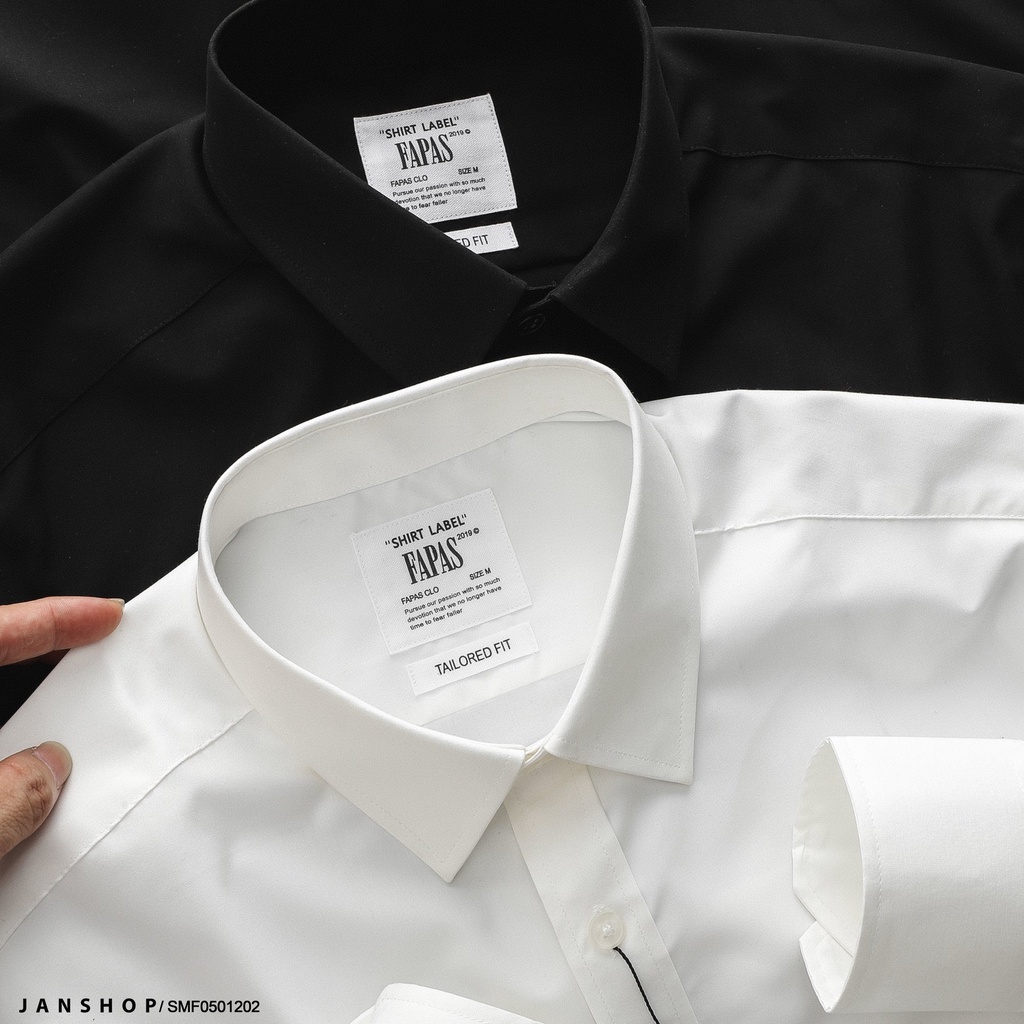 Áo Sơ Mi Fapas Trơn, Sơ Mi Tay Dài Dành Cho Nam Hot Nhất