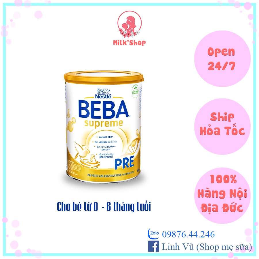 SỮA BEBA SUPREME 800g ĐỨC (mẫu mới)