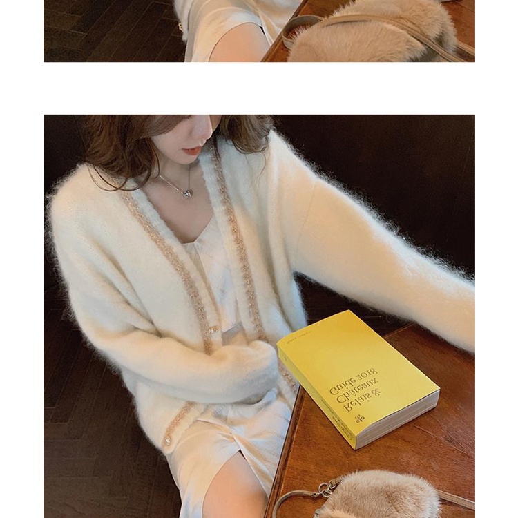 Áo khoác cardigan lười mềm mịn cao cấp phong cách mùa thu Hàn Quốc 2021 kích thước lớn cho phụ nữ