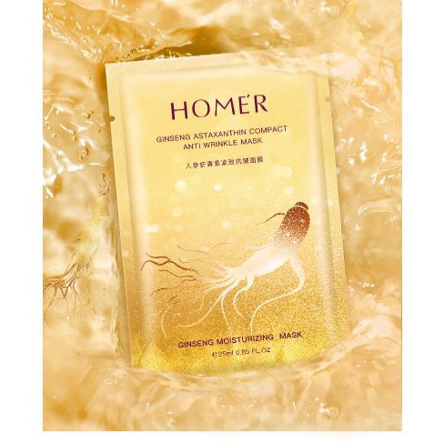 Mặt nạ Ginseng Nhân Sâm Homer phục hồi da sáng mịn màng, săn chắc