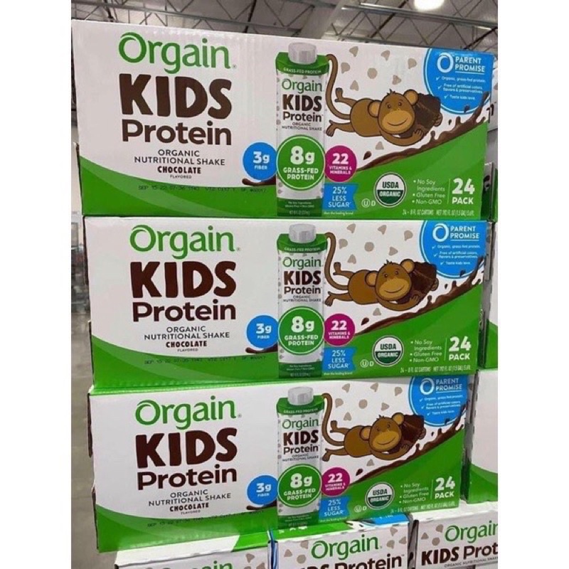 Sữa Organic Kid Protein vị socola , vanithùng 24 hộp của Mỹ