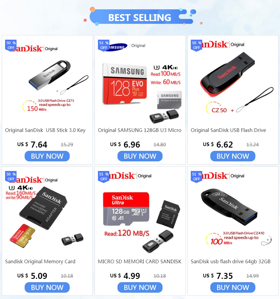 SANDISK Thẻ Nhớ Micro Sd / Tf 32 64 128 Gb | BigBuy360 - bigbuy360.vn