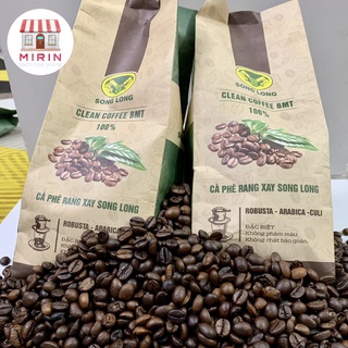 Cà phê nguyên chất Robusta Arabica Culi hạt rang xay S18 500gr, Cà phê hạt nguyên chất Song Long rang xay S18 500gr