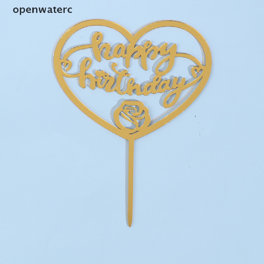 Que Cắm Trang Trí Bánh Sinh Nhật / Tráng Miệng Chữ Happy Birthday Bằng Acrylic vn