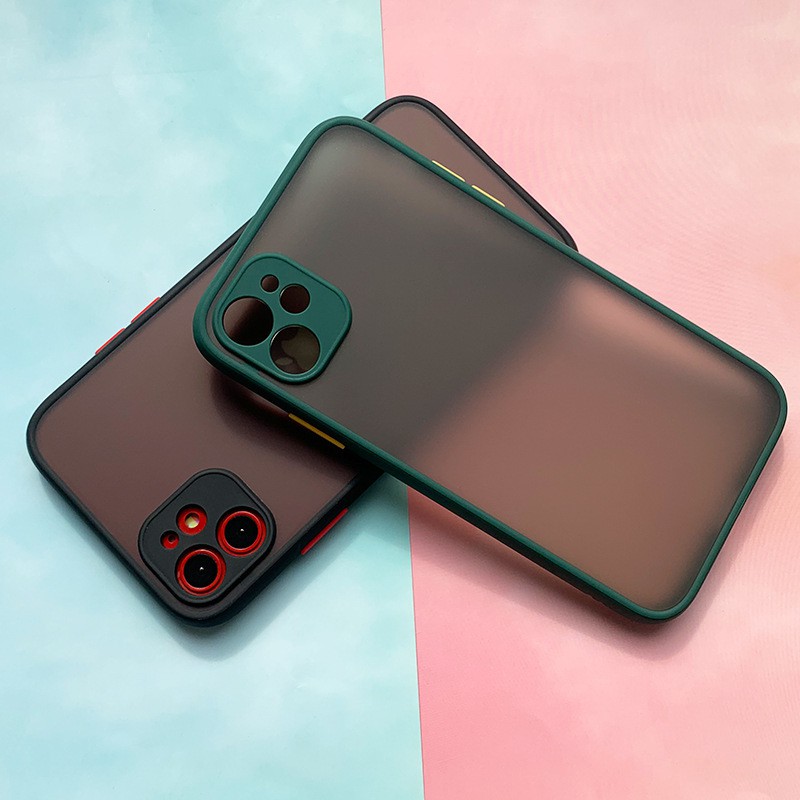 Ốp điện thoại trong mờ viền khác màu độc đáo đẹp mắt cho iPhone11/11Pro 11pro Max X XR XS XS MAX 7 8 plus SE