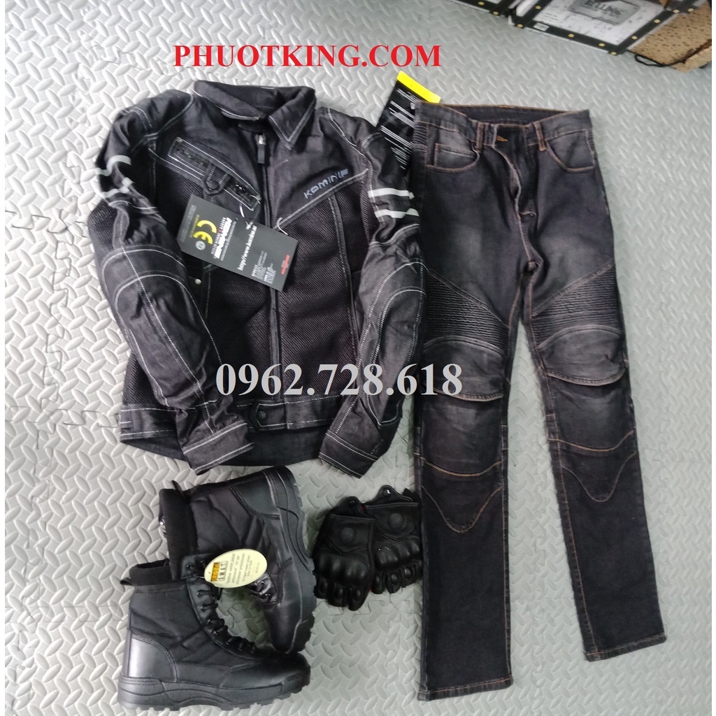 Bộ quần áo giáp Jean Komine bò nam nữ