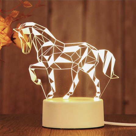 Miếng acrylic nhiều hình để lắp đèn ngủ led 3D