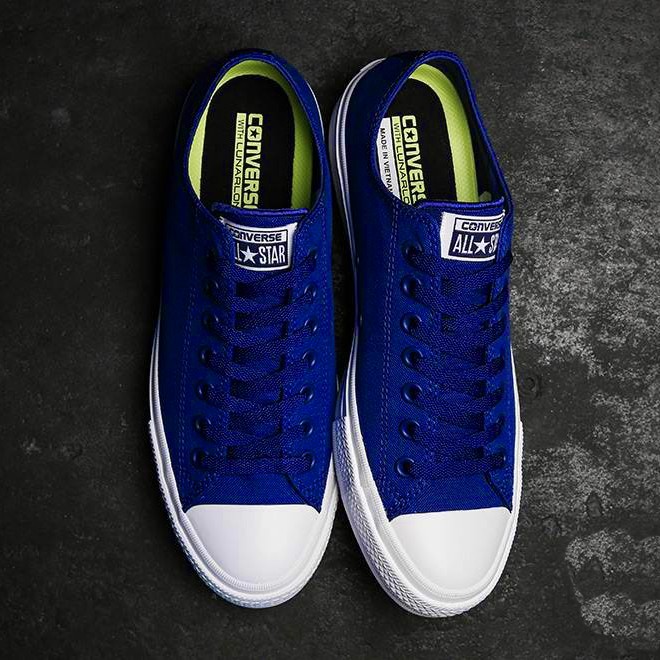 Giày Chuck 2 AllStar Classic Cổ Thấp Nữ Xanh Nhạt
