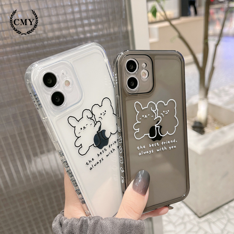 Ốp điện thoại TPU in hình thỏ cho iPhone 11 Pro Max X Xr Xs Max 7 8 Plus Se 2020 12 pro max 12 mini | BigBuy360 - bigbuy360.vn