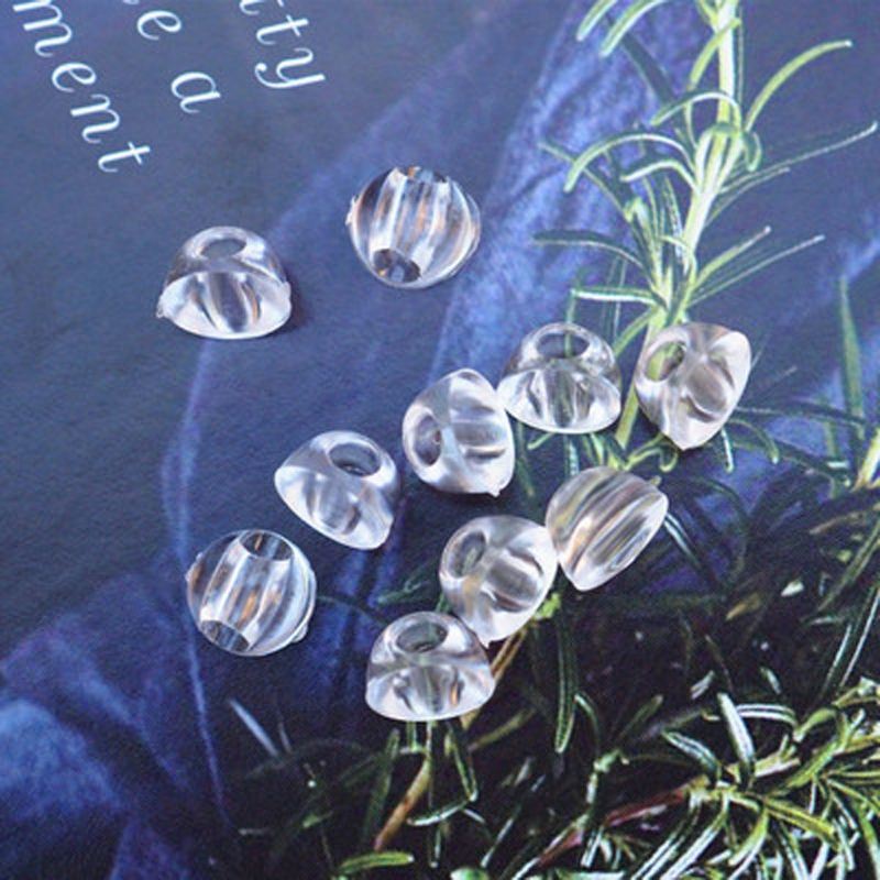 Set 10 Ghim Cài Móc Chìa Khóa Bằng Nhựa Trong Suốt