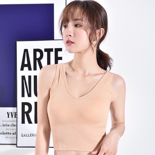 Áo bra thân dài, chất gân tăm